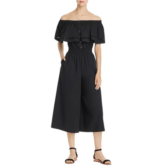 Donna Karan New York off-the-Shoulder Jumpsuit - Picture 1 of 5